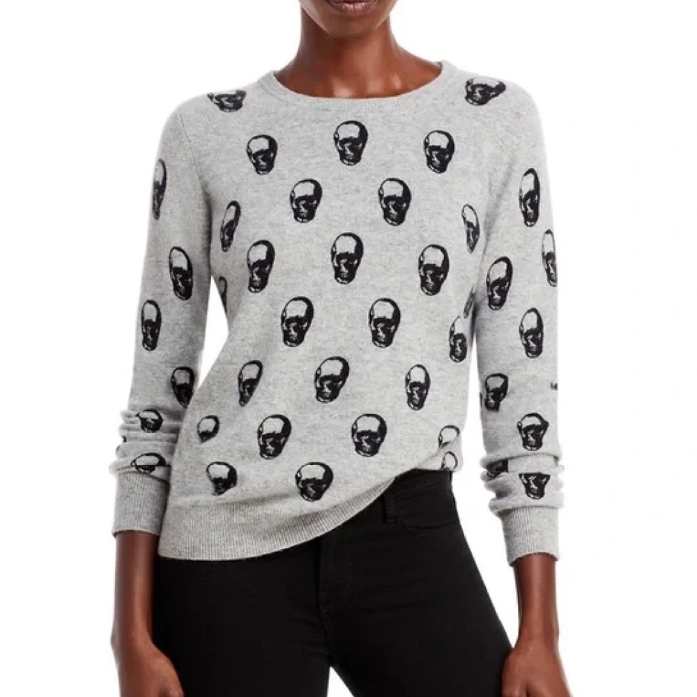 Chelsea & Theodore Cashmere Skull Sweater SMALL NWT PRICE FIRMMM